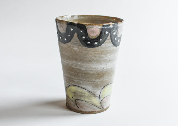 Stoneware Waves and Arches Tumbler - Large Size