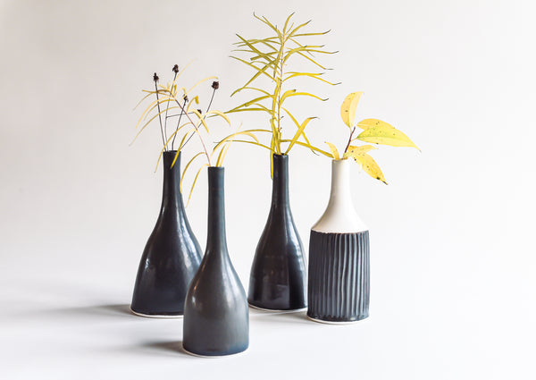 Espresso Black Porcelain Bottle - Medium Size