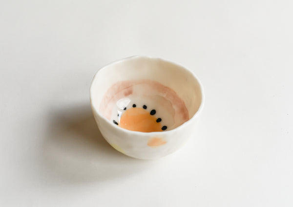 Porcelain Sunshine Tapas Bowl/ Salt Cellar