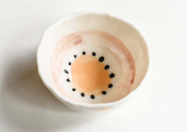 Porcelain Sunshine Tapas Bowl/ Salt Cellar