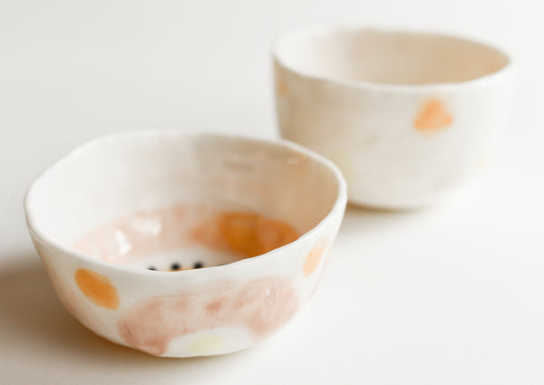 Porcelain Sunshine Tapas Bowl/ Salt Cellar