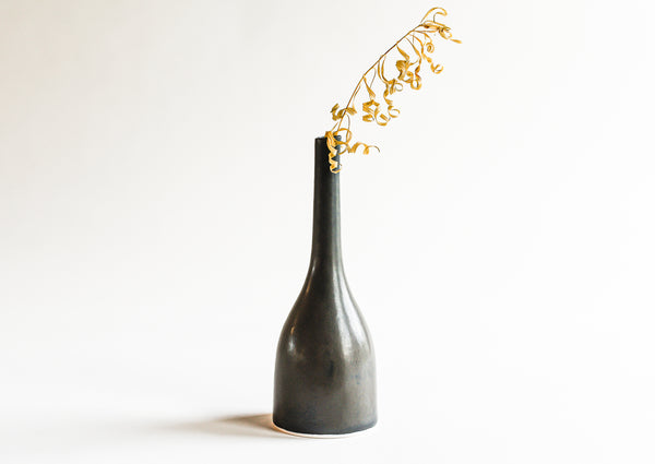 Espresso Black Porcelain Bottle - Medium Size