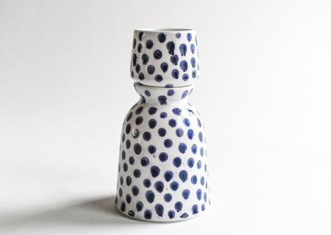 Spotted Porcelain Carafe and Cup Set