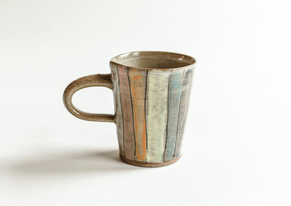 Stripes Stoneware Mug and Plate Set