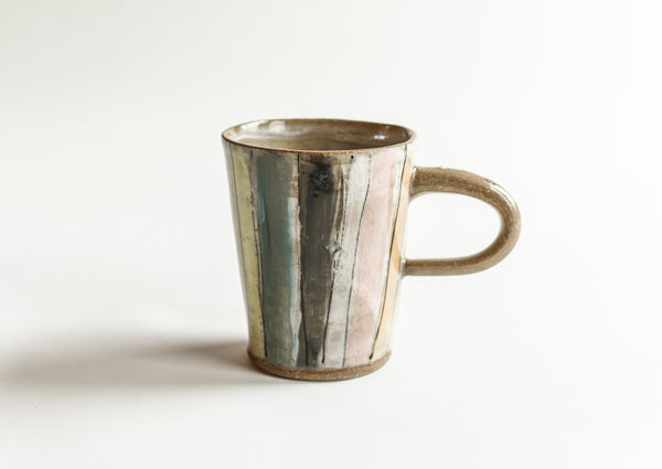 Stripes Stoneware Mug and Plate Set