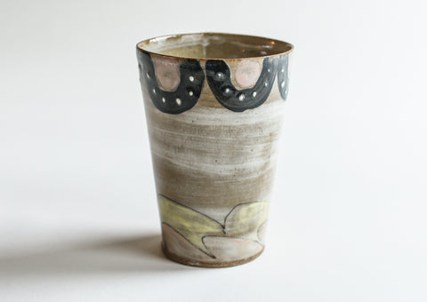 Stoneware Waves and Arches Tumbler - Large Size