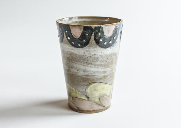 Stoneware Waves and Arches Tumbler - Large Size