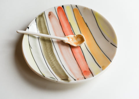 Porcelain Striped Bowl