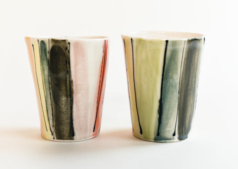 Porcelain Stripes Tumbler Set